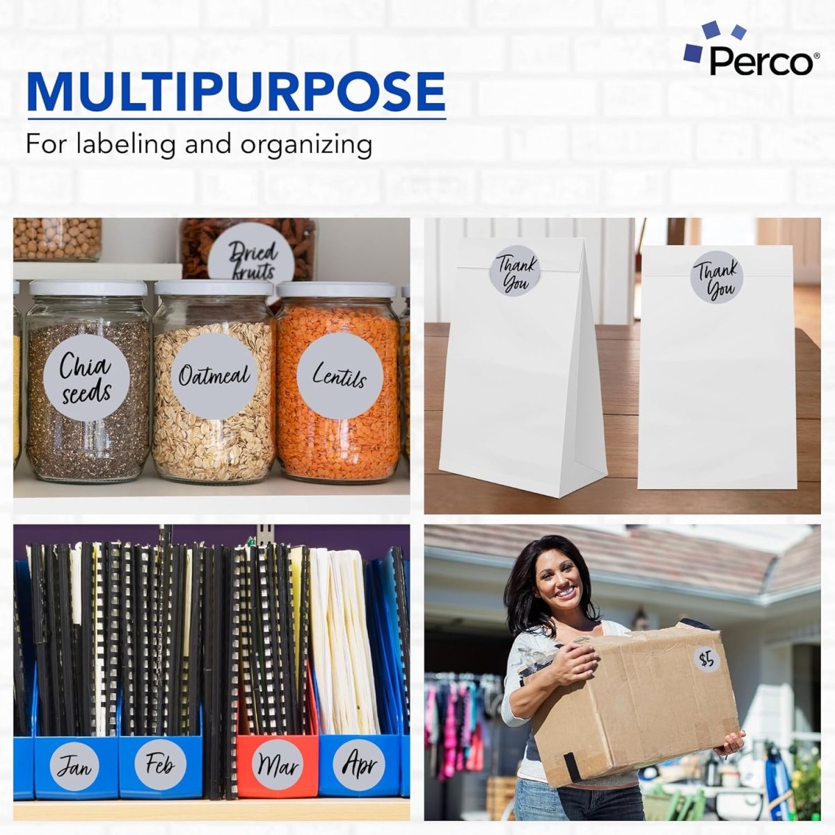 3 - Inch Round Circle Dot Sticker Labels with Strong and Permanent Adhesive - 500 Labels per Roll - Vibrant Colors - Made in USA - Store Supplies