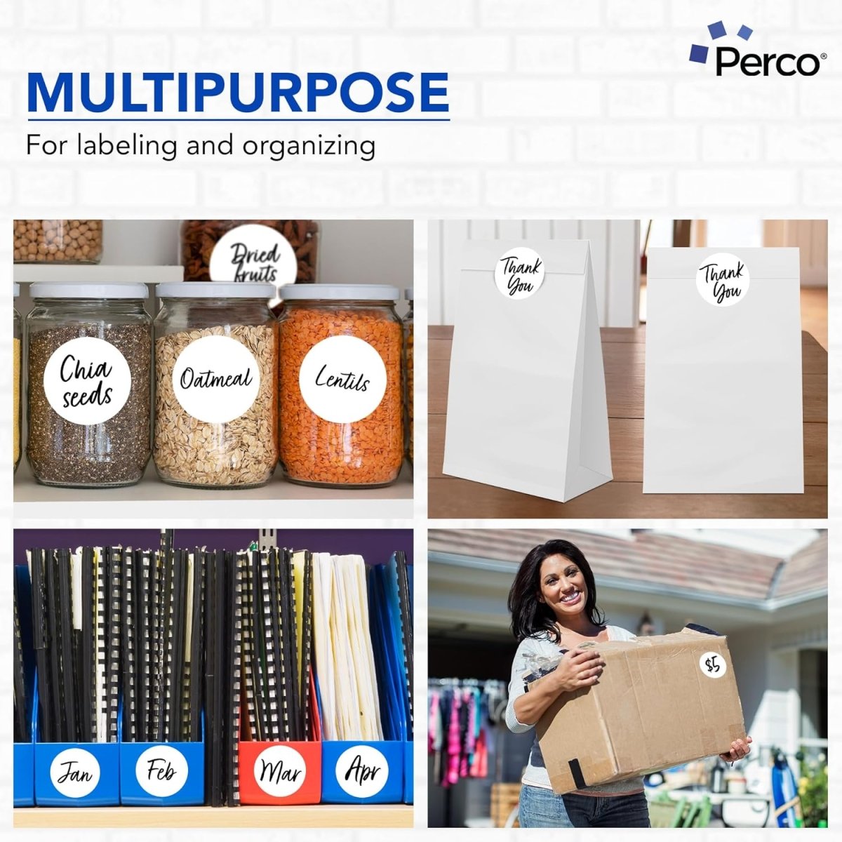 3 - Inch Round Circle Dot Sticker Labels with Strong and Permanent Adhesive - 500 Labels per Roll - Vibrant Colors - Made in USA - Store Supplies