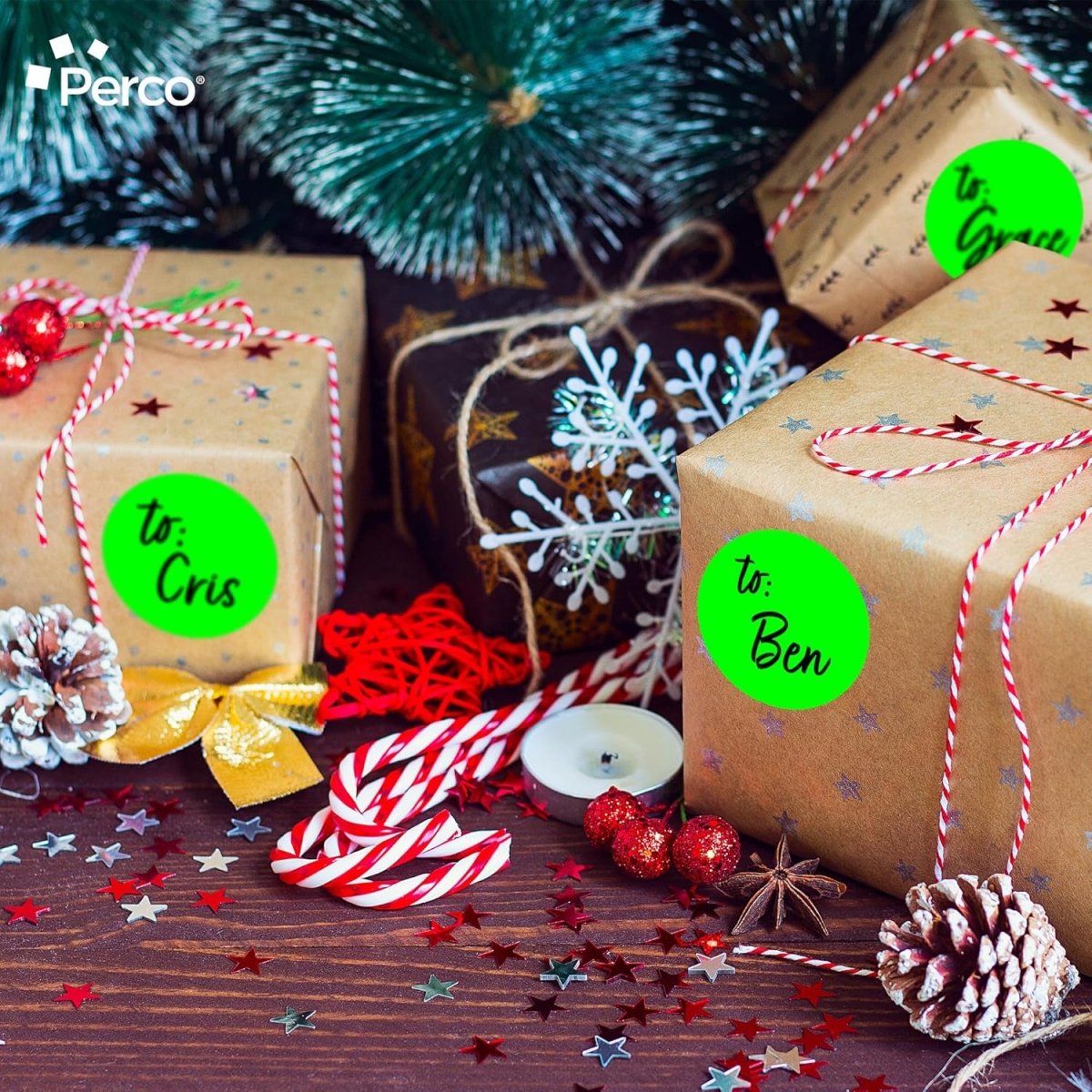 3 - Inch Round Circle Dot Sticker Labels with Strong and Permanent Adhesive - 500 Labels per Roll - Vibrant Colors - Made in USA - Store Supplies