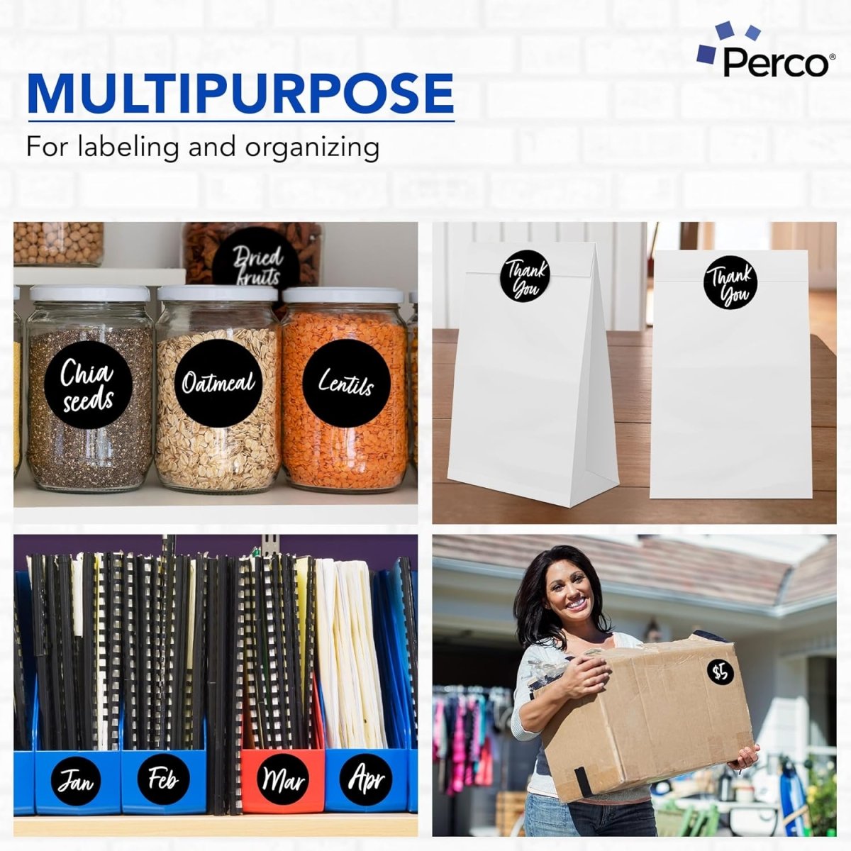 3 - Inch Round Circle Dot Sticker Labels with Strong and Permanent Adhesive - 500 Labels per Roll - Vibrant Colors - Made in USA - Store Supplies