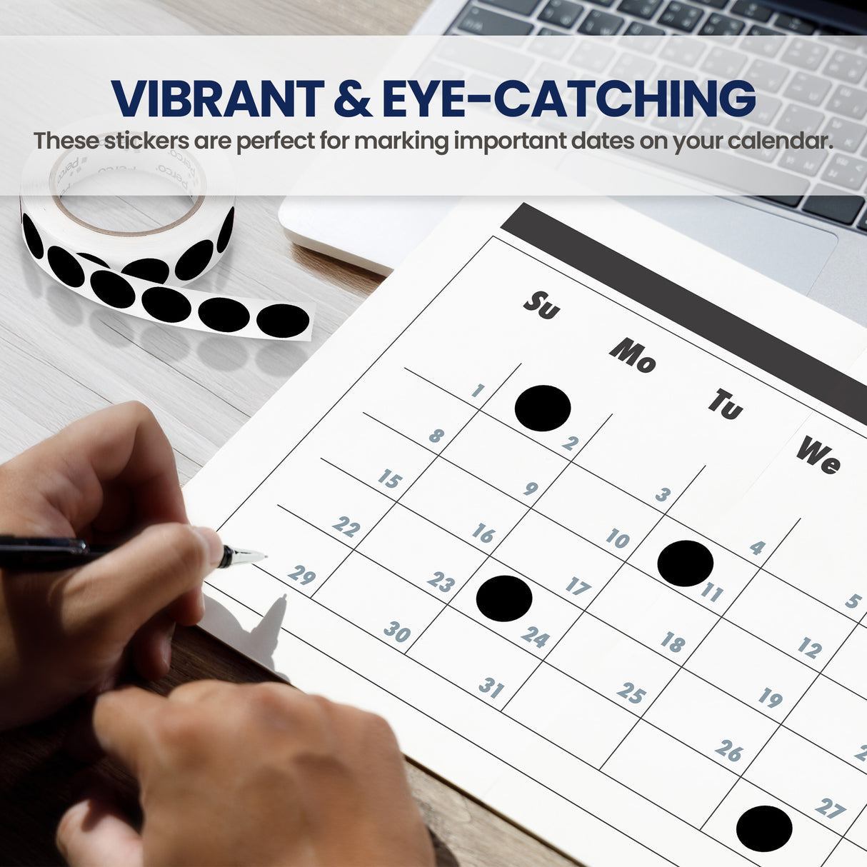 1 Inch Round Sticker Labels - Removable