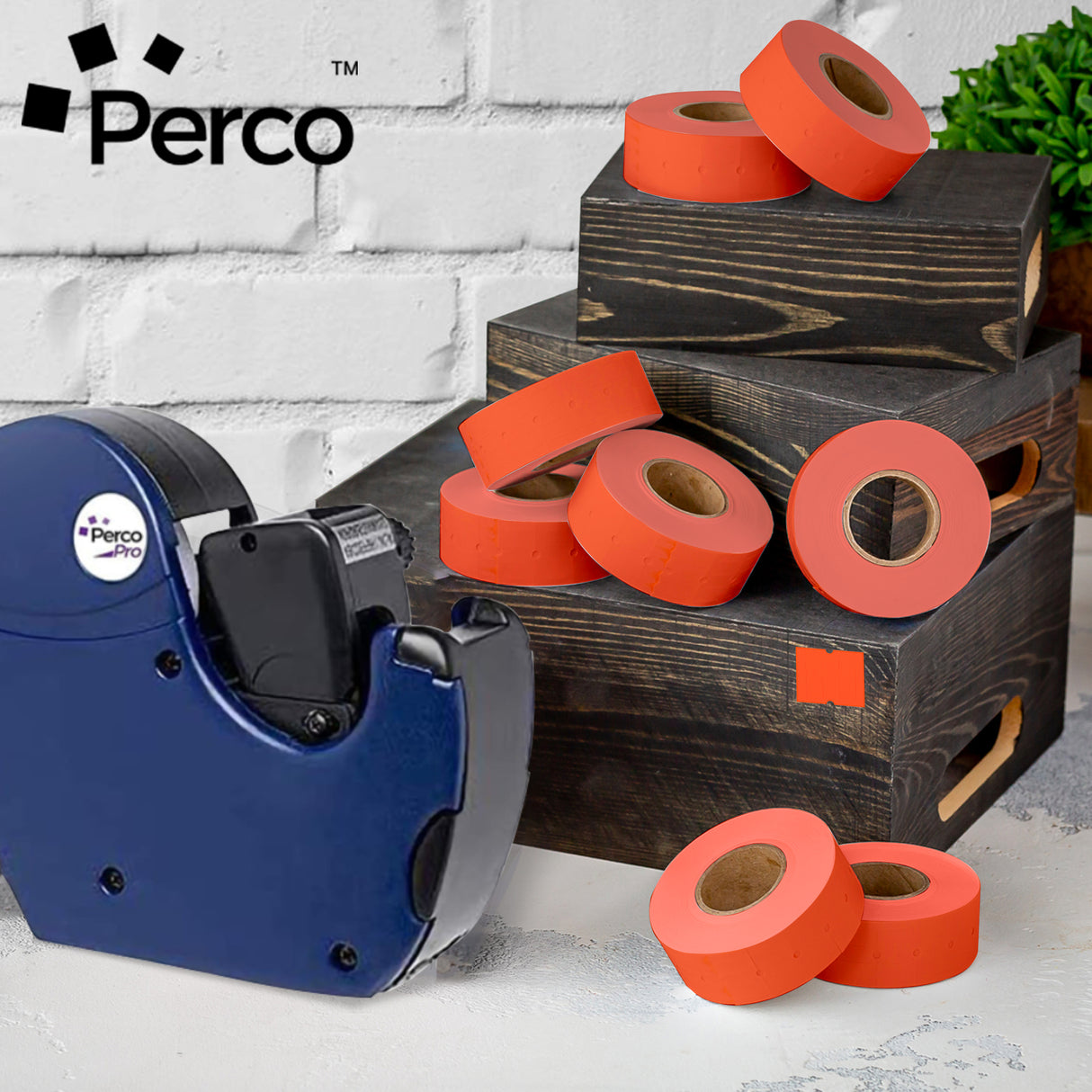 Perco 2 Line Labels - Blank Price and Date Gun Labels for Perco 2 Line Price and Date Guns - Made in USA