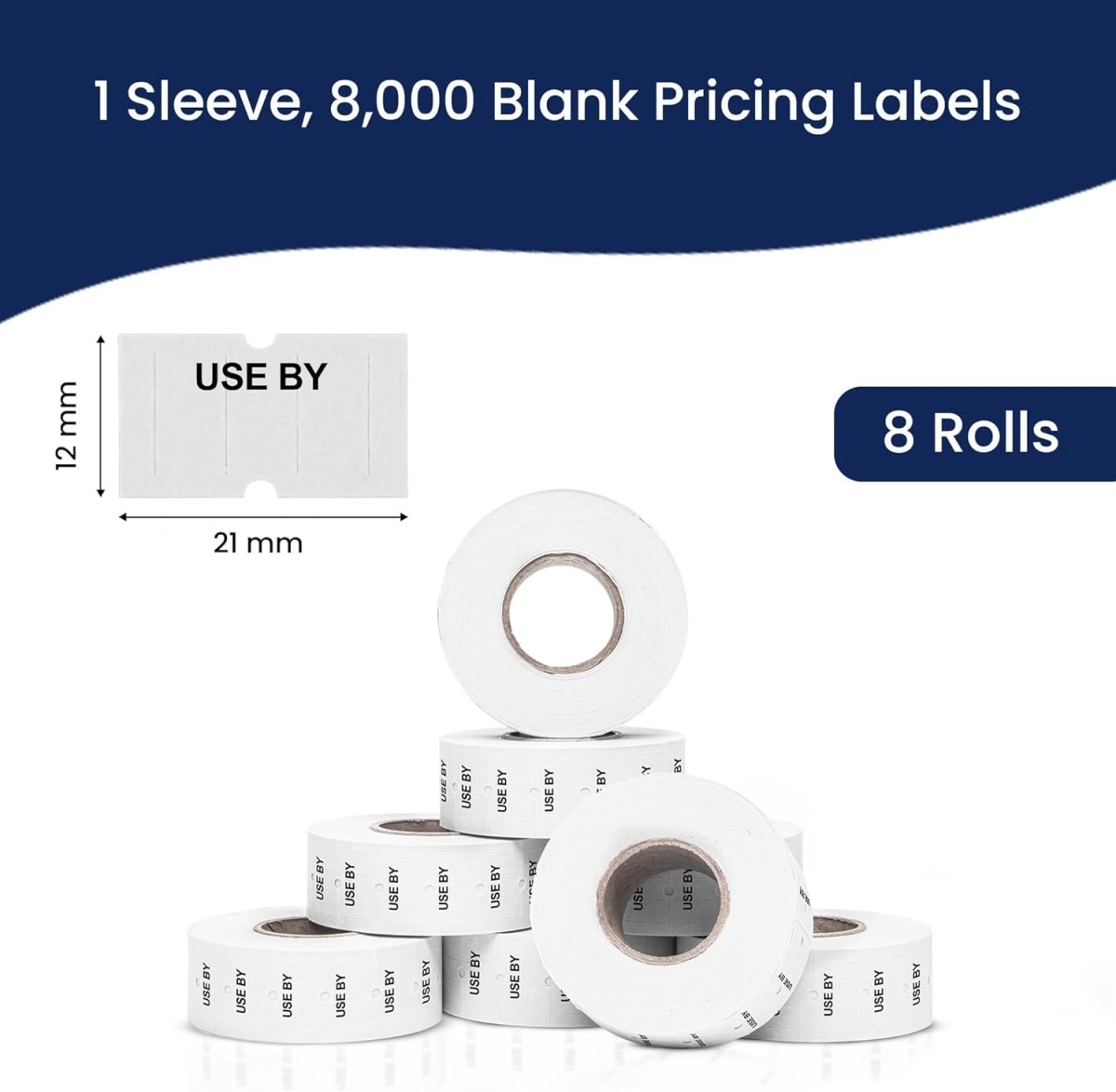 Perco 1 Line Labels - Date Labels - Compatible with compatible_with_product_page | Color: USE BY | Quantity: 1 Sleeve | Adhesive: global.AdhesiveType | SKU: PL-LGW-USE-BY-1SLV-U | - shop_