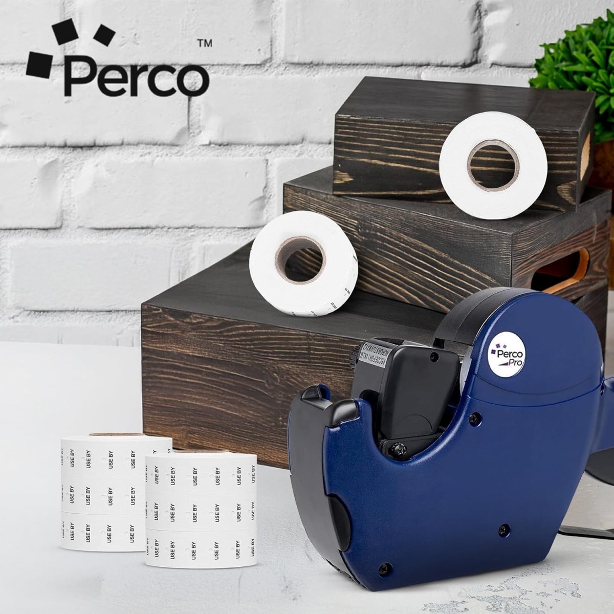 Perco 1 Line Labels - Date Labels - Compatible with compatible_with_product_page | Color: USE BY | Quantity: 1 Sleeve | Adhesive: global.AdhesiveType | SKU: PL-LGW-USE-BY-1SLV-U | - shop_