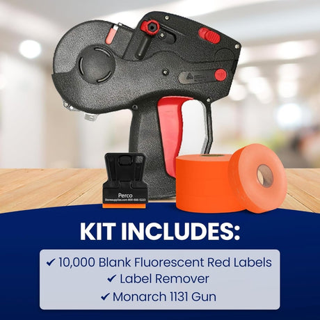 Monarch 1131 - Price Gun Kit - Red Labels - Store Supplies