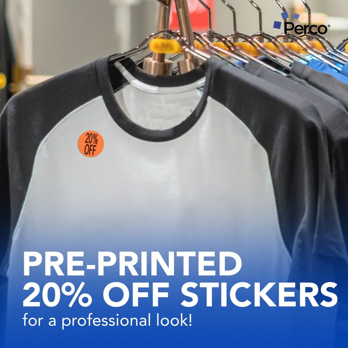 Perco 1 - Inch Fluorescent Red Promotional Sale Circle Sticker Labels - 20% Off