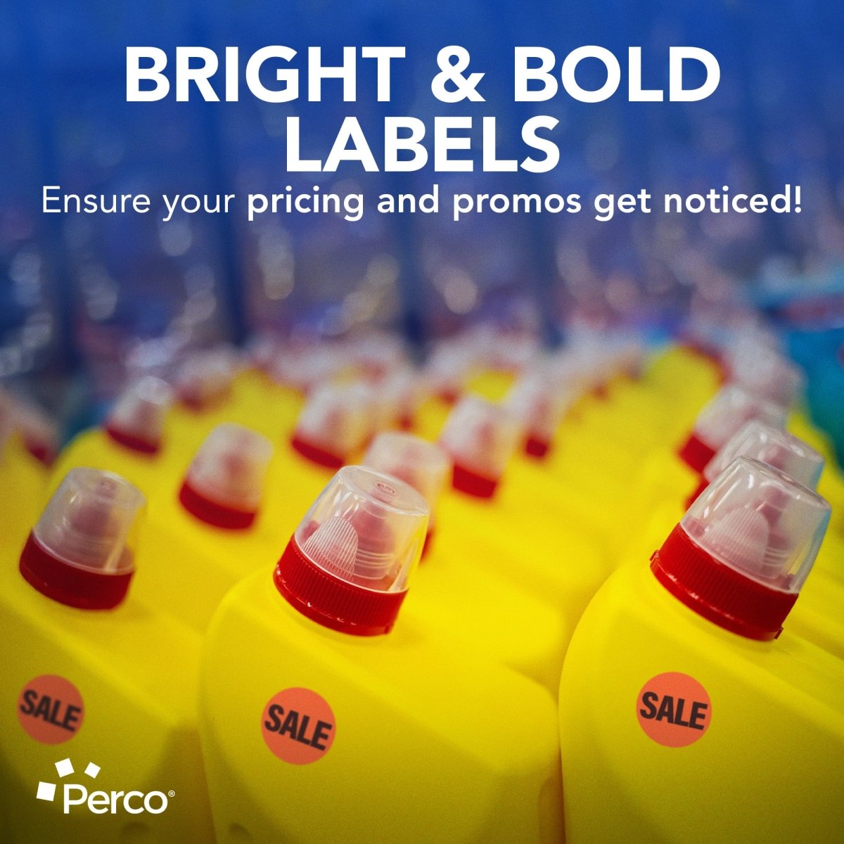 Perco 1 - Inch Fluorescent Red Promotional Sale Circle Sticker Labels - Sale