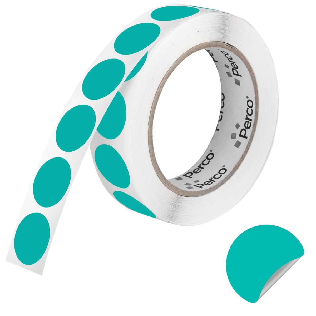 Perco 1 - Inch Round Circle Dot Sticker Labels with Removable Adhesive - Store Supplies