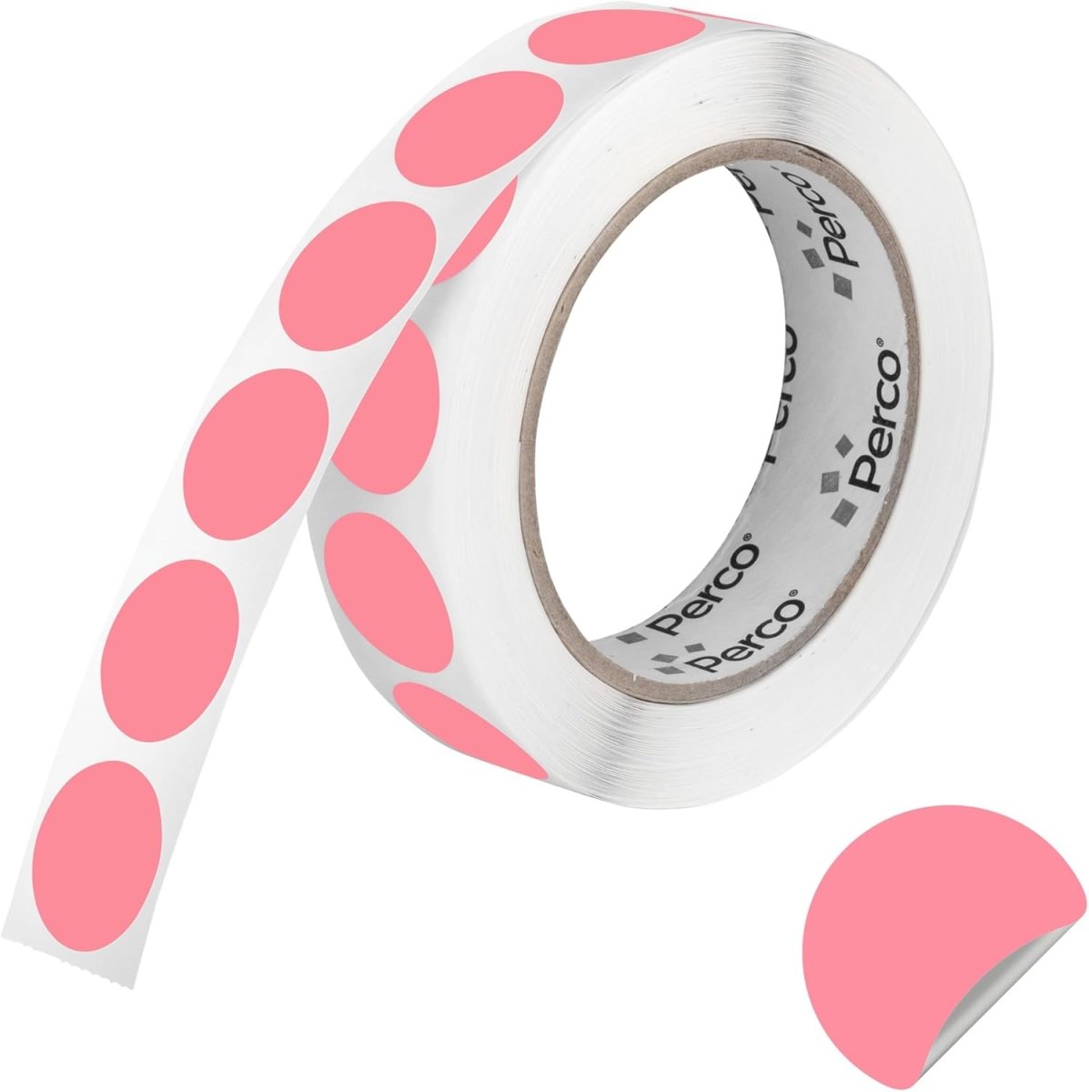 Perco 1 - Inch Round Circle Dot Sticker Labels with Removable Adhesive - Store Supplies