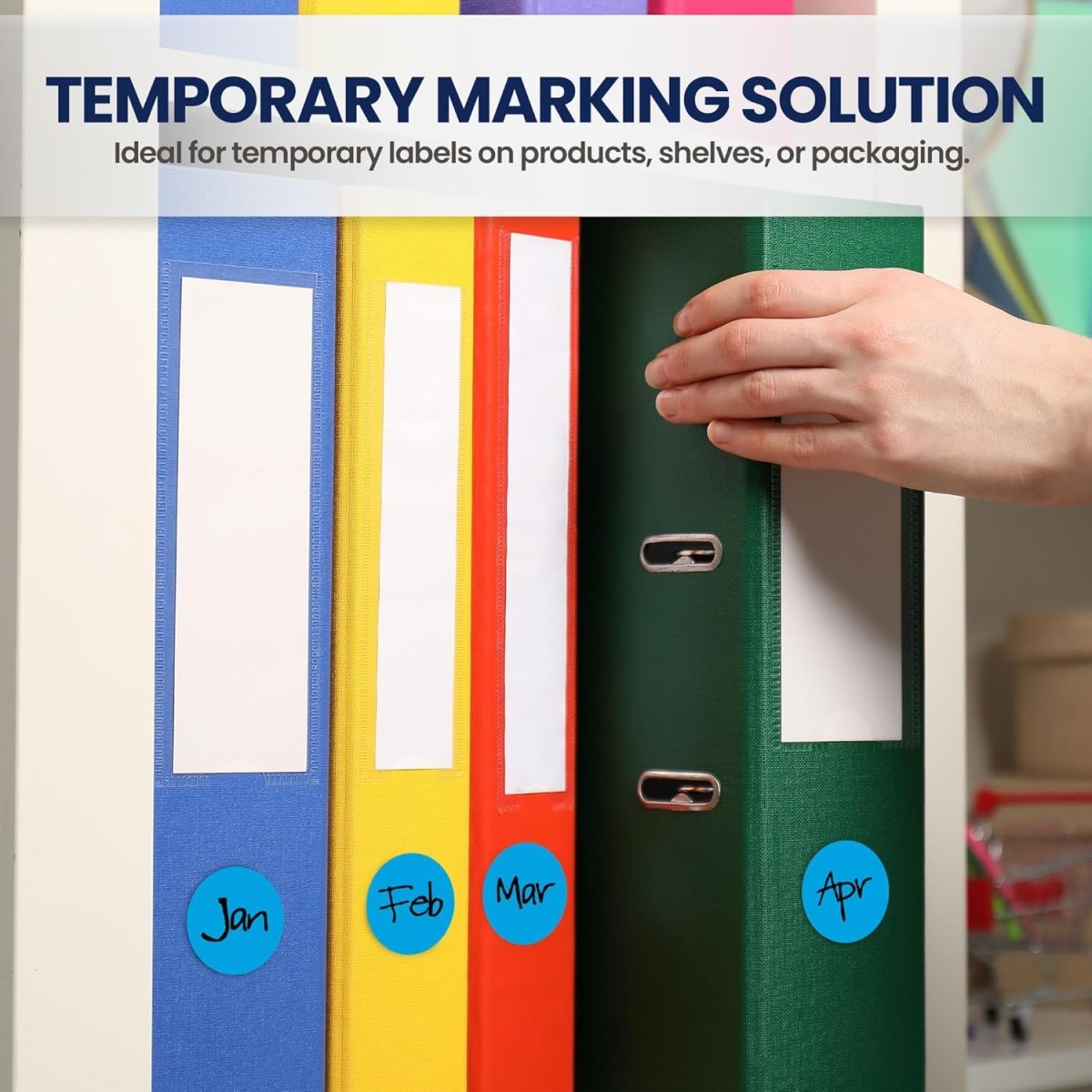 Perco 1 - Inch Round Circle Dot Sticker Labels with Removable Adhesive - Store Supplies