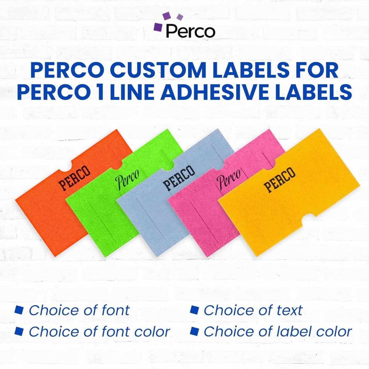 Perco 1 Line - Blank Price and Date Gun Labels for Perco Lite, X, Plus, and Pro 1 Line Price and Date Guns - Custom Labels Package of 4 Sleeves / 32 Rolls / 32000 Blank Pricing Labels