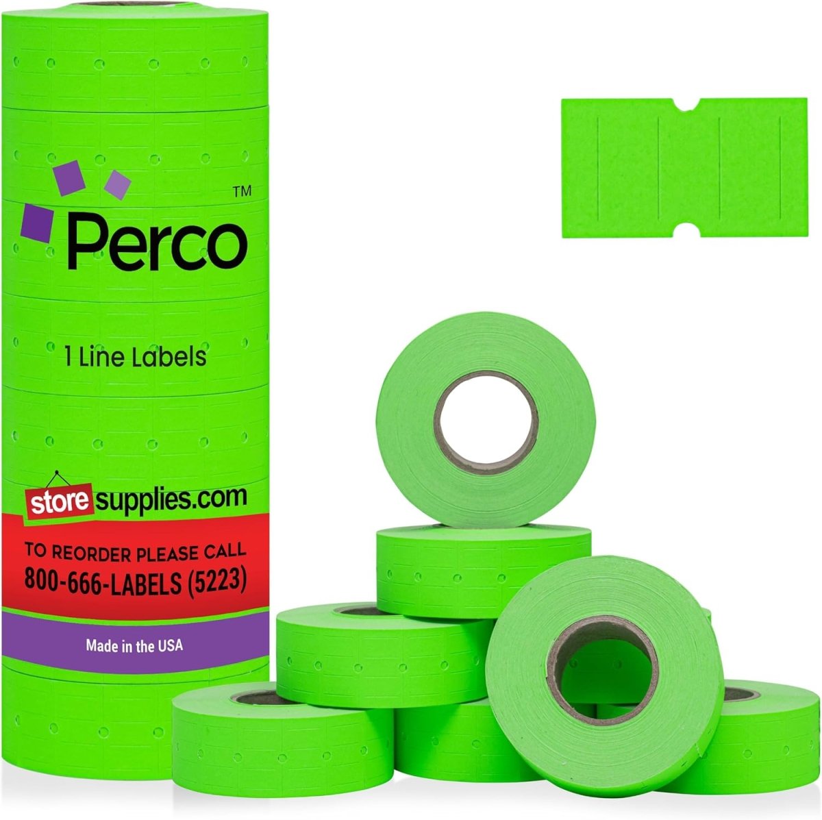Perco 1 Line Labels - Store Supplies