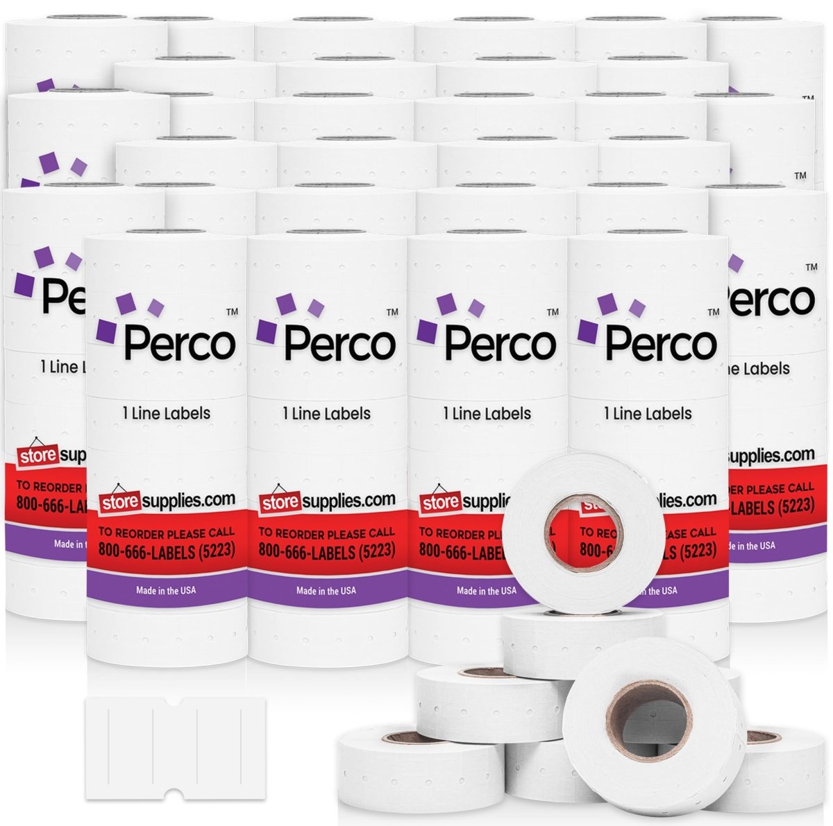 Perco 1 Line Labels - Store Supplies