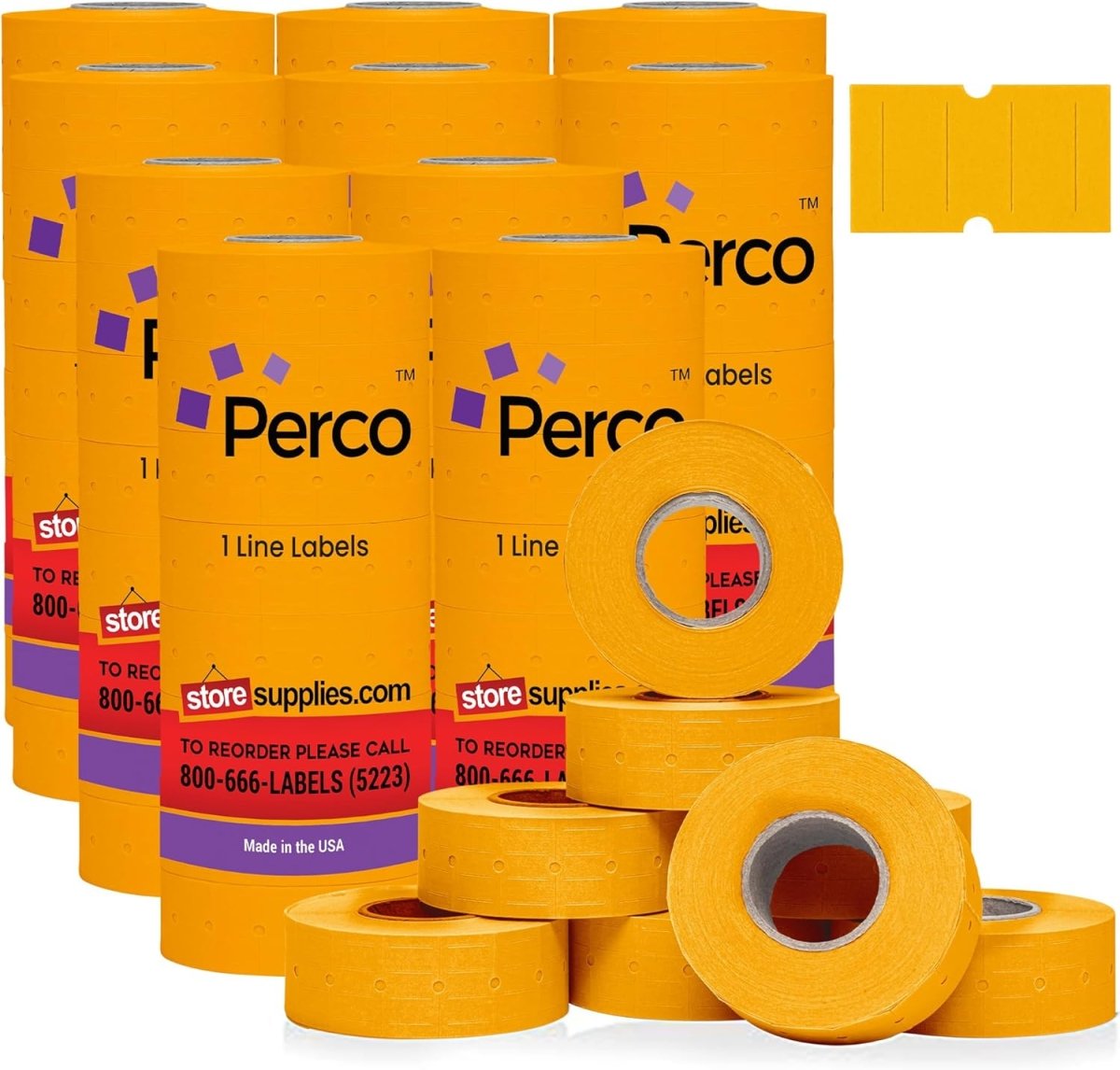 Perco 1 Line Labels - Store Supplies