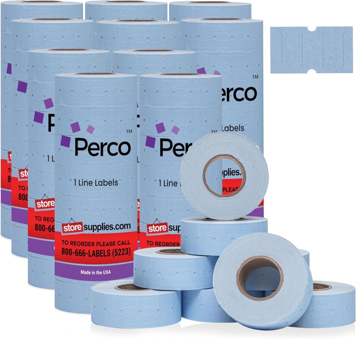 Perco 1 Line Labels - Store Supplies