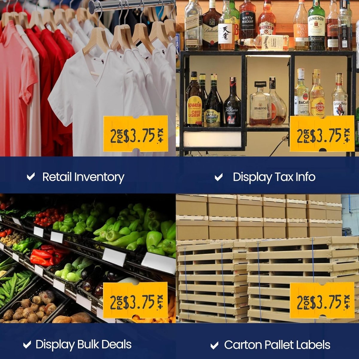 Perco 1 Line Labels - Store Supplies