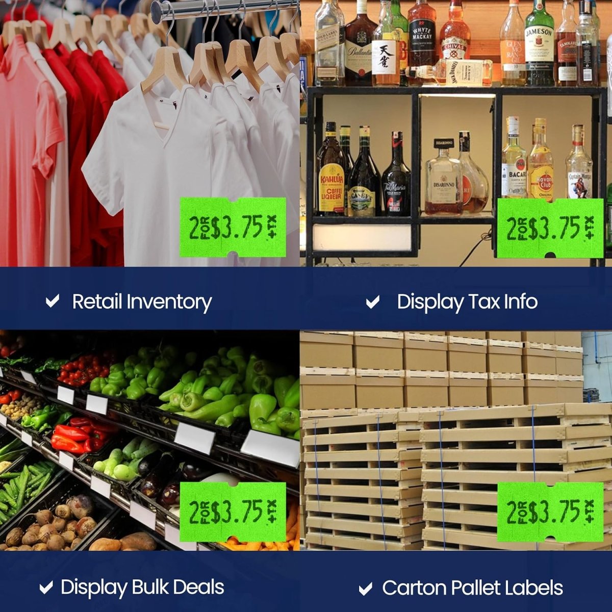 Perco 1 Line Labels - Store Supplies