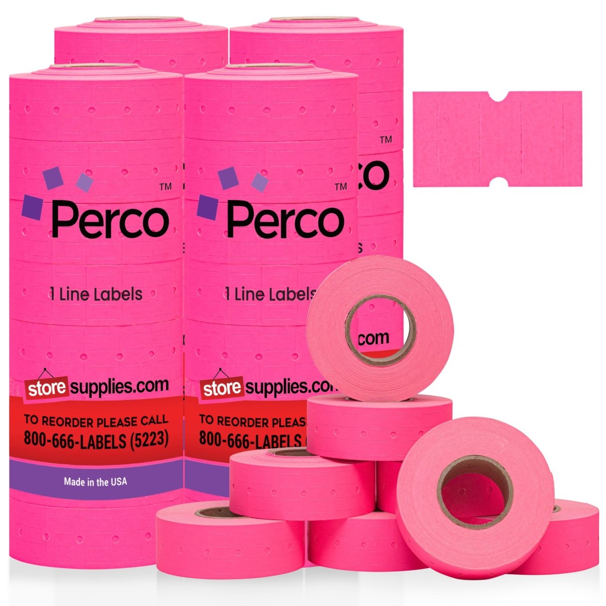 Perco 1 Line Labels - Store Supplies