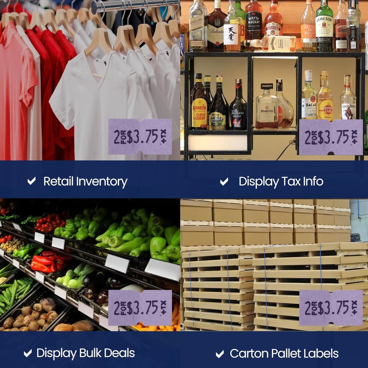 Perco 1 Line Labels - Store Supplies