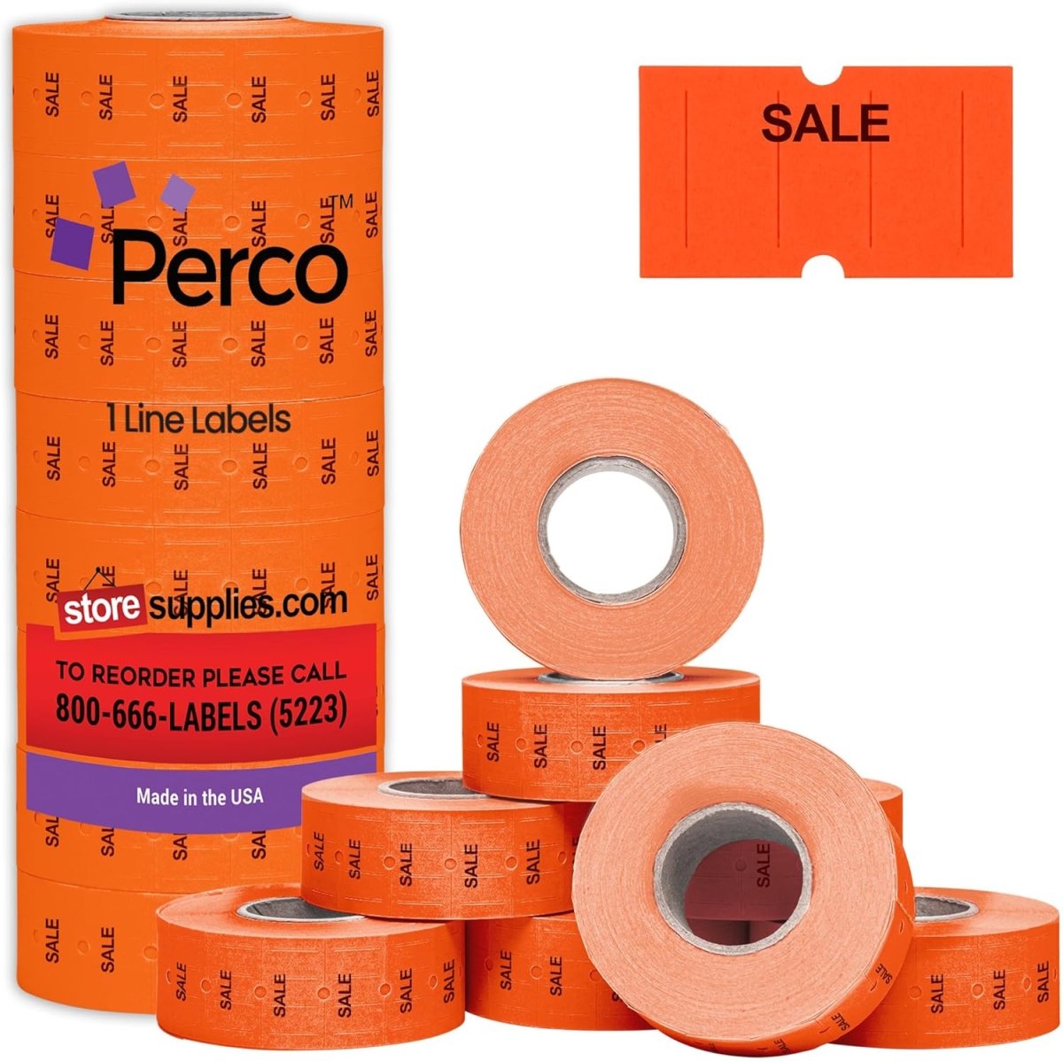 Perco 1 Line Labels - Store Supplies
