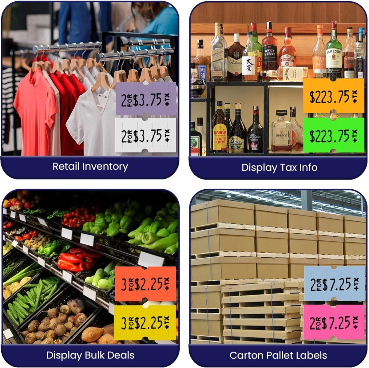 Perco 1 Line Labels - Store Supplies