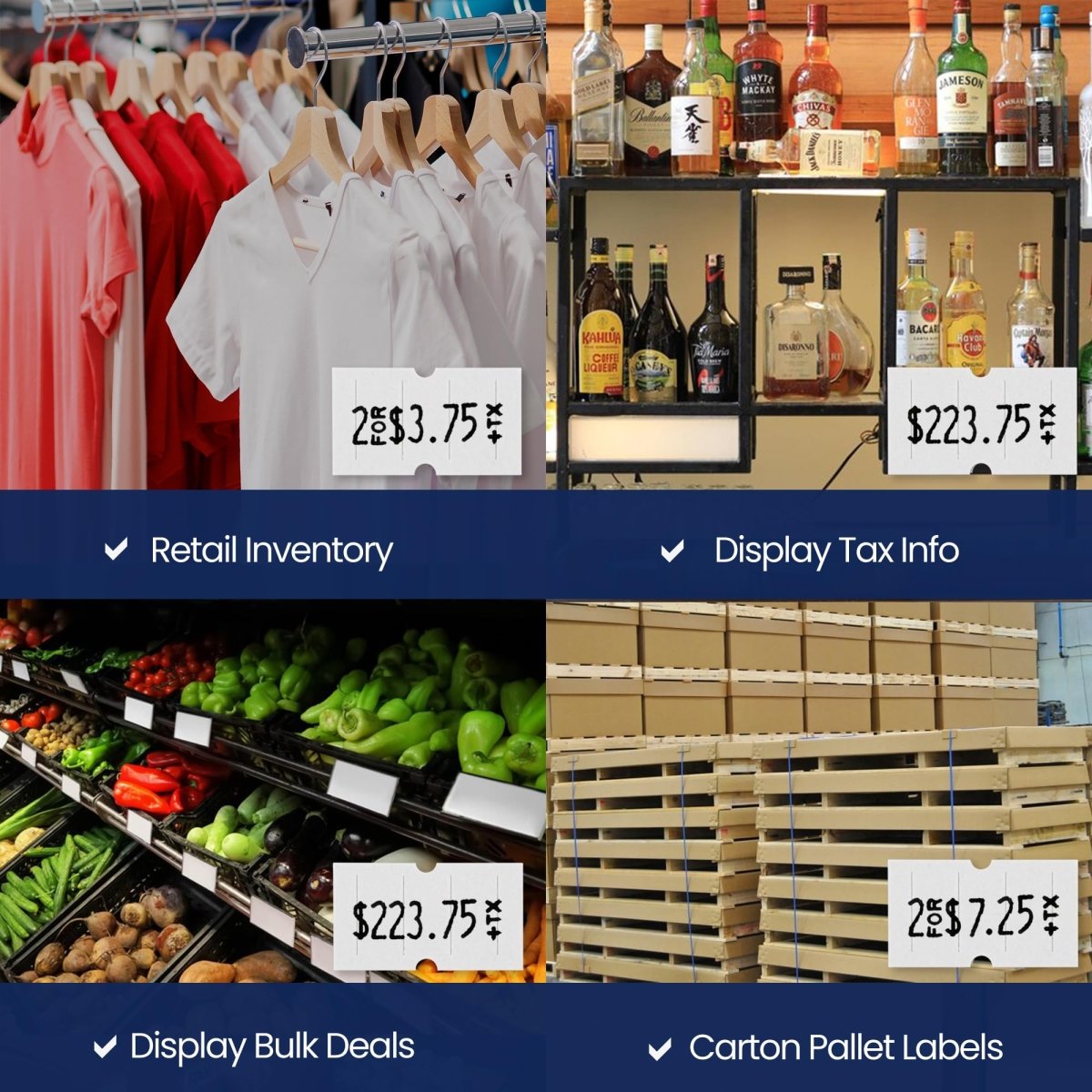 Perco 1 Line Labels - Store Supplies