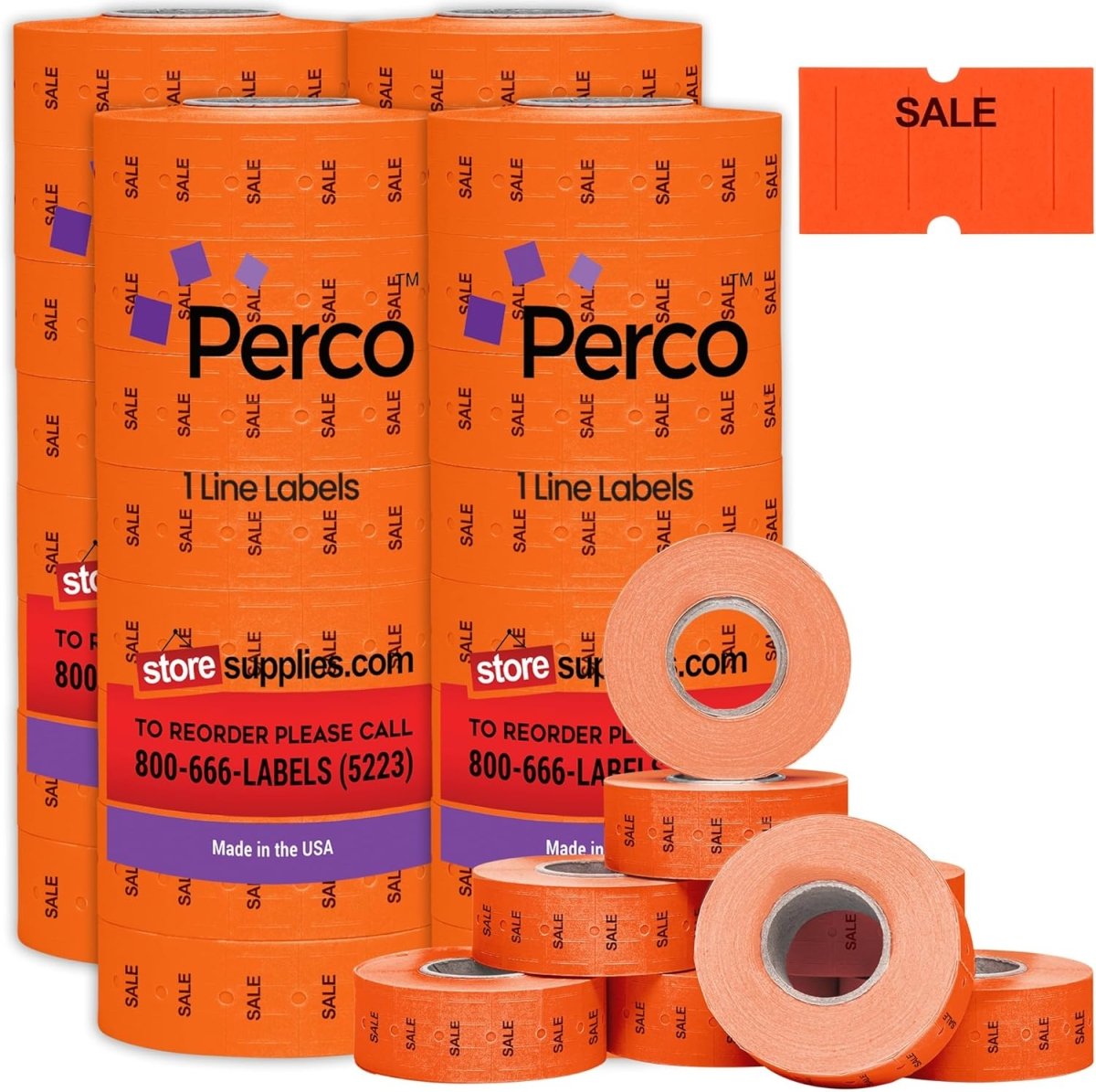 Perco 1 Line Labels - Store Supplies
