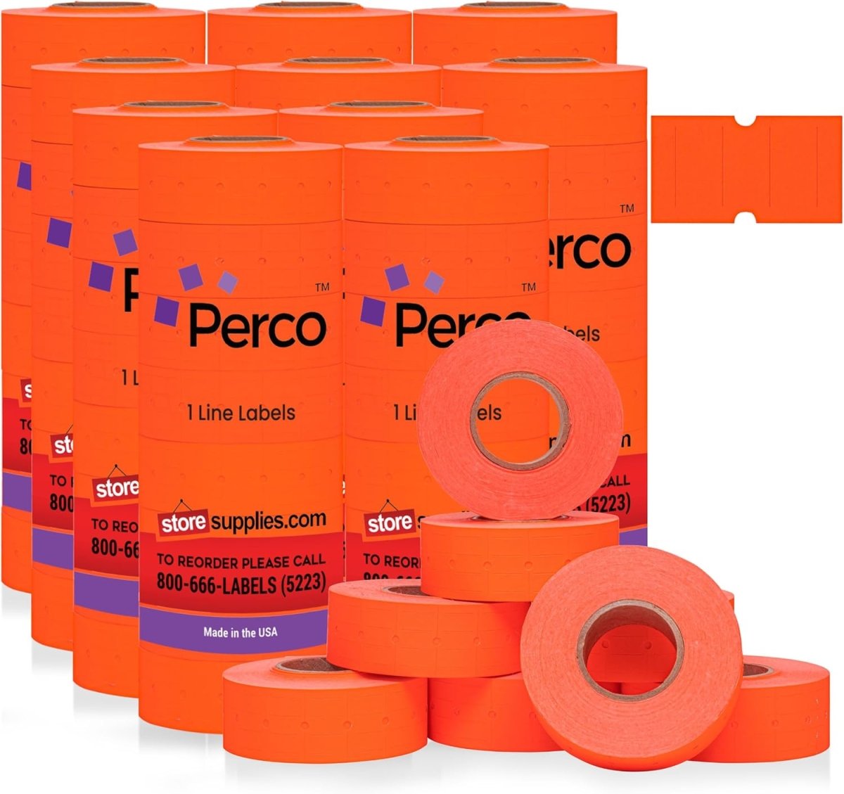 Perco 1 Line Labels - Store Supplies