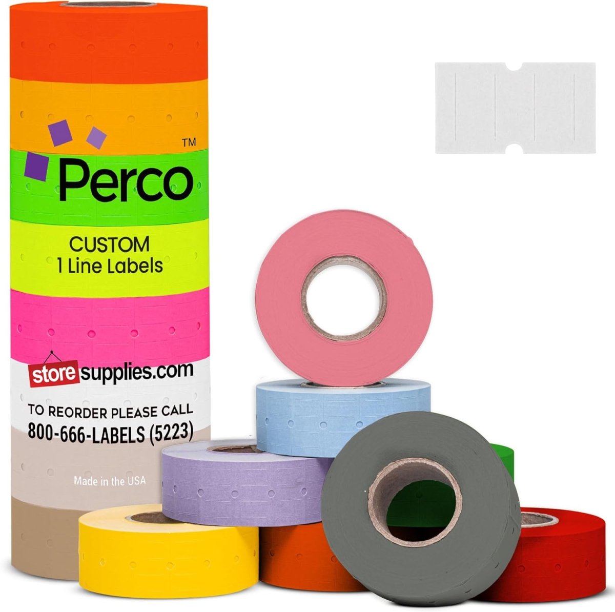 Perco 1 Line Labels - Store Supplies