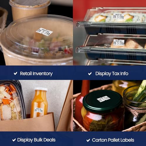 Perco 1 Line Labels - Date Labels - BEST BY 1 Sleeve / 8 Rolls / 8000 Blank Date Labels