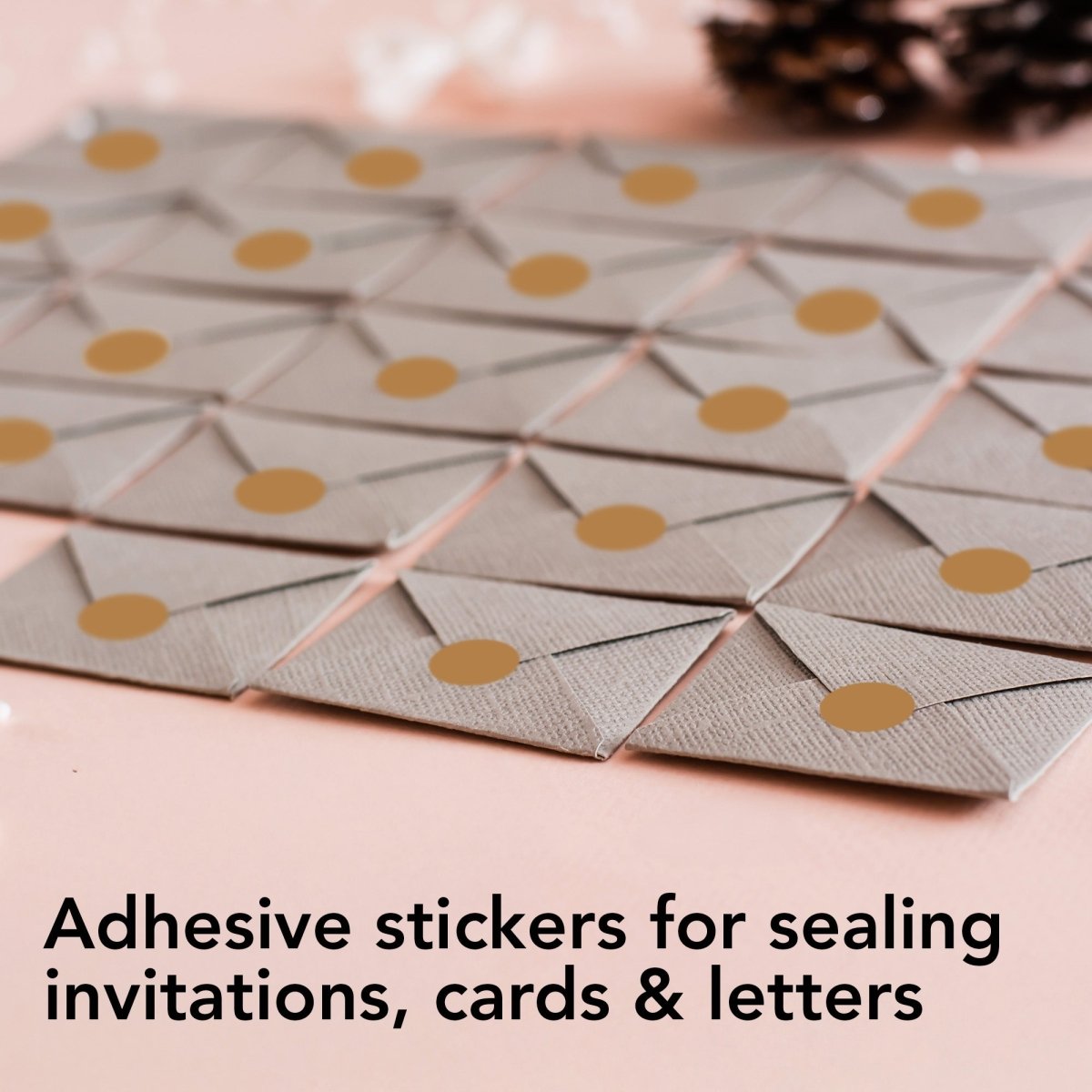 Perco 1/2 Inch Round Sticker Labels - Kraft Brown 1 Roll