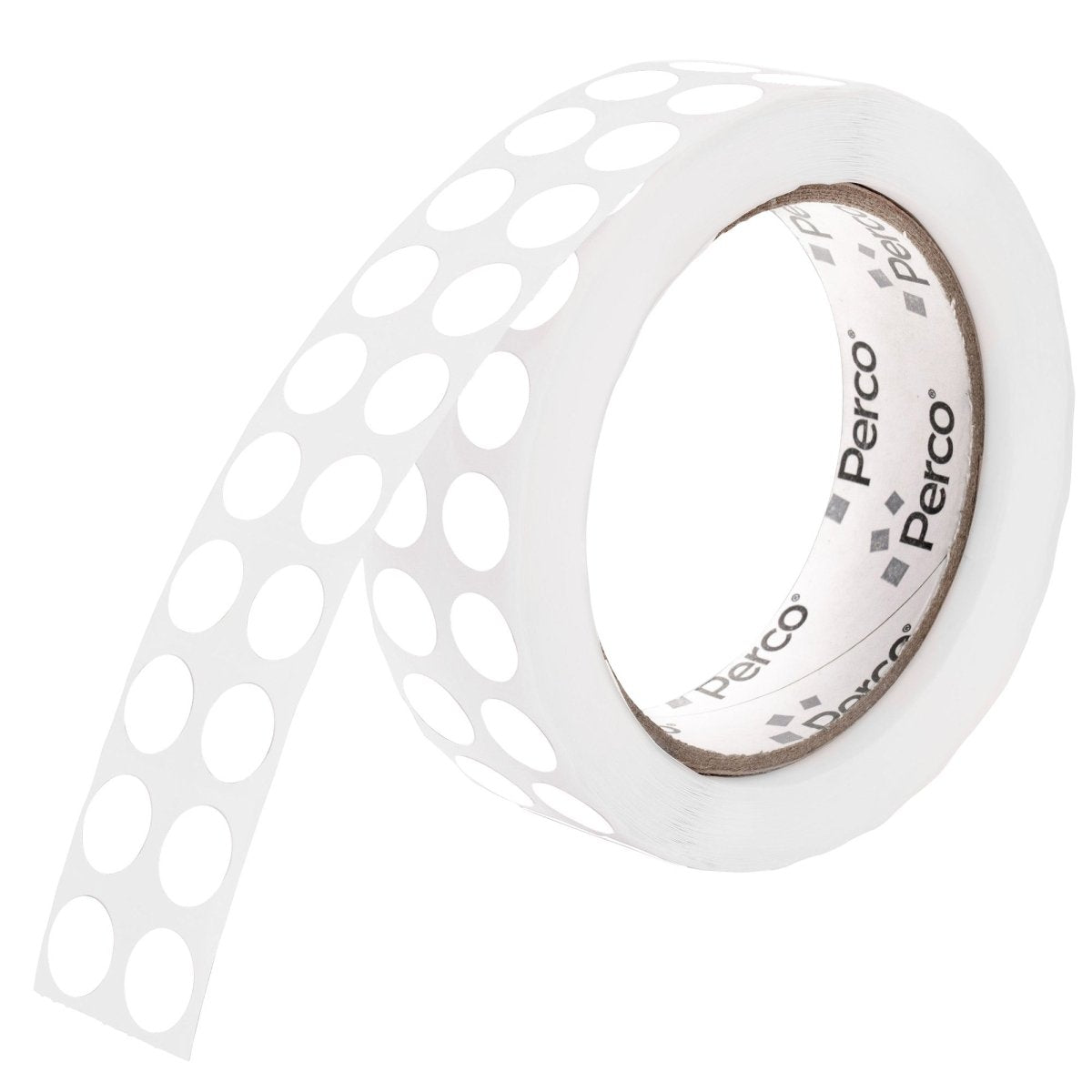 Perco 1/2 Inch Round Sticker Labels - Clear 1 Roll