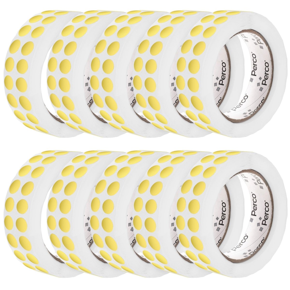 Perco 1/2 Inch Round Sticker Labels - Metallic Gold 10 Rolls