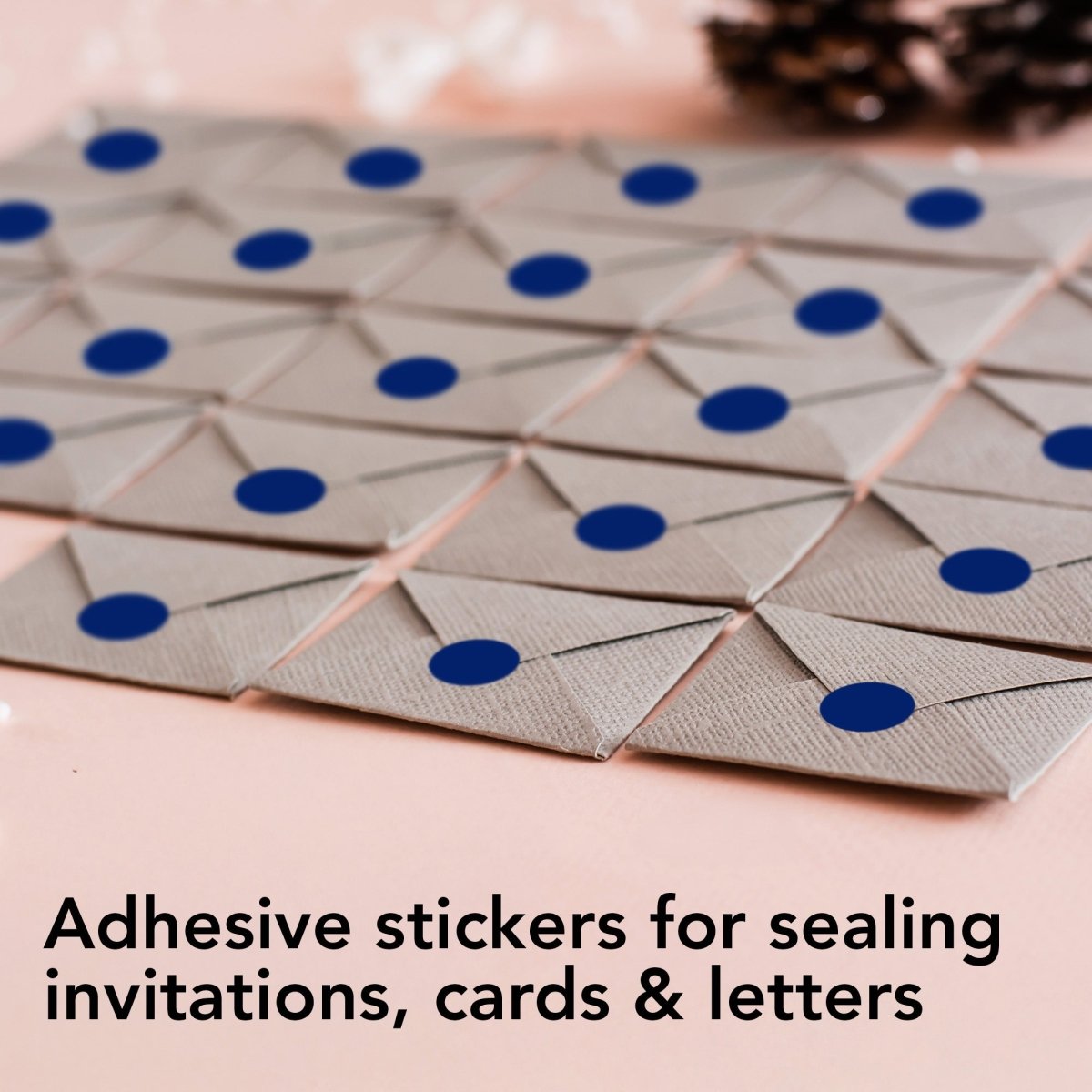 Perco 1/2 Inch Round Sticker Labels - Dark Blue 10 Rolls