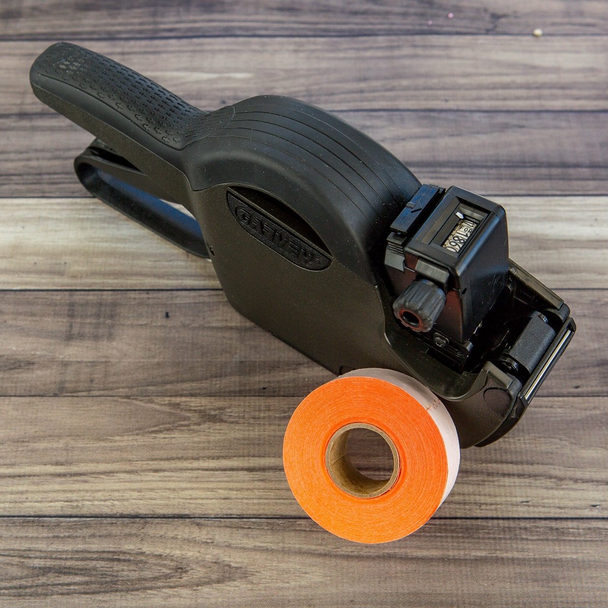 Perco 1812 Price Labels for Garvey 18 - 6 - Fluorescent Red Starter Kit