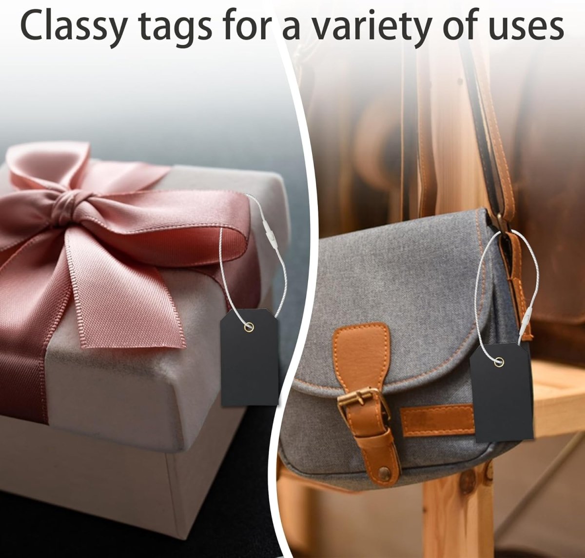 Perco DL153 Cotton String Tags - Compatible with compatible_with_product_page | Color: White | Quantity: Polyester | Adhesive: global.AdhesiveType | SKU: cotton-string-tag-DL153-white-polyester | - shop_