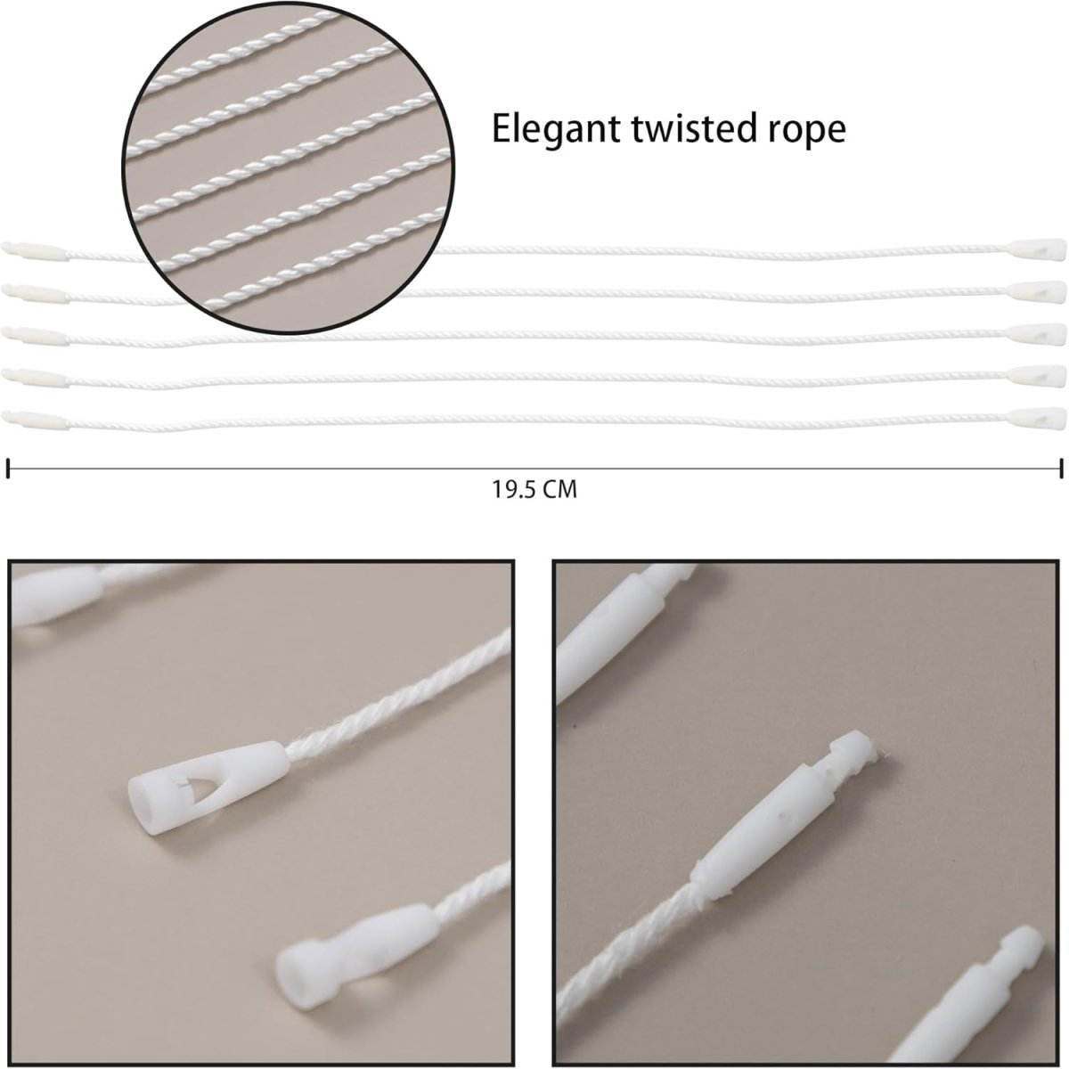 Perco DL153 Cotton String Tags - White Cotton