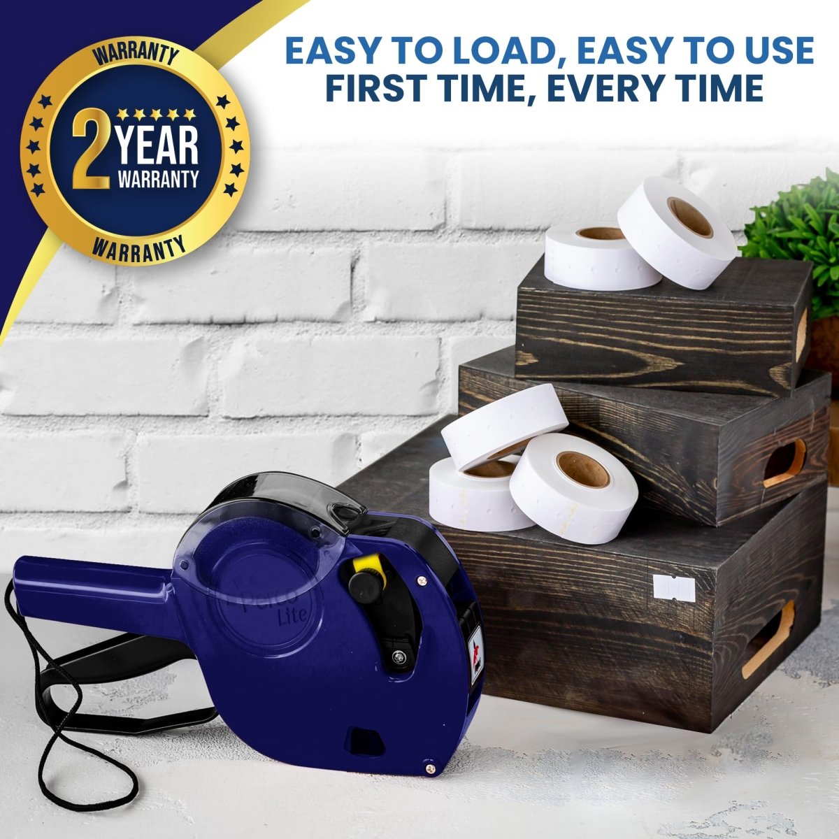 Perco Lite - Compatible with compatible_with_product_page | Color: Date Gun | Quantity: White | Adhesive: global.AdhesiveType | SKU: perco-lite-dater-clip | - shop_