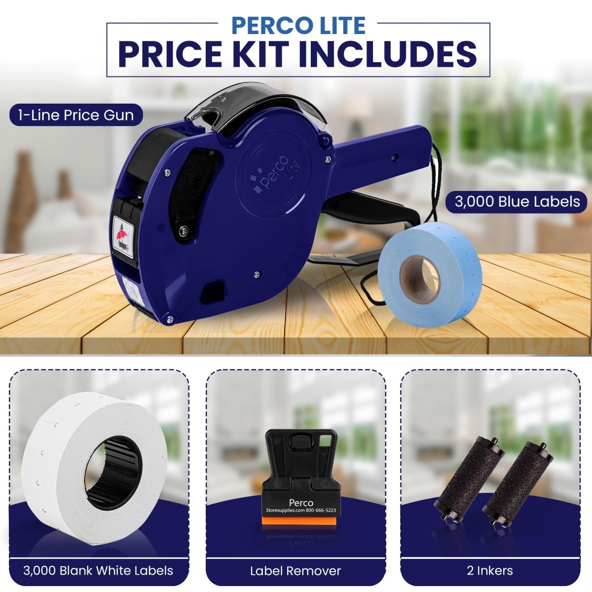 Perco Lite - Compatible with compatible_with_product_page | Color: Price Gun | Quantity: White | Adhesive: global.AdhesiveType | SKU: perco-lite-sinfoo-clip | - shop_