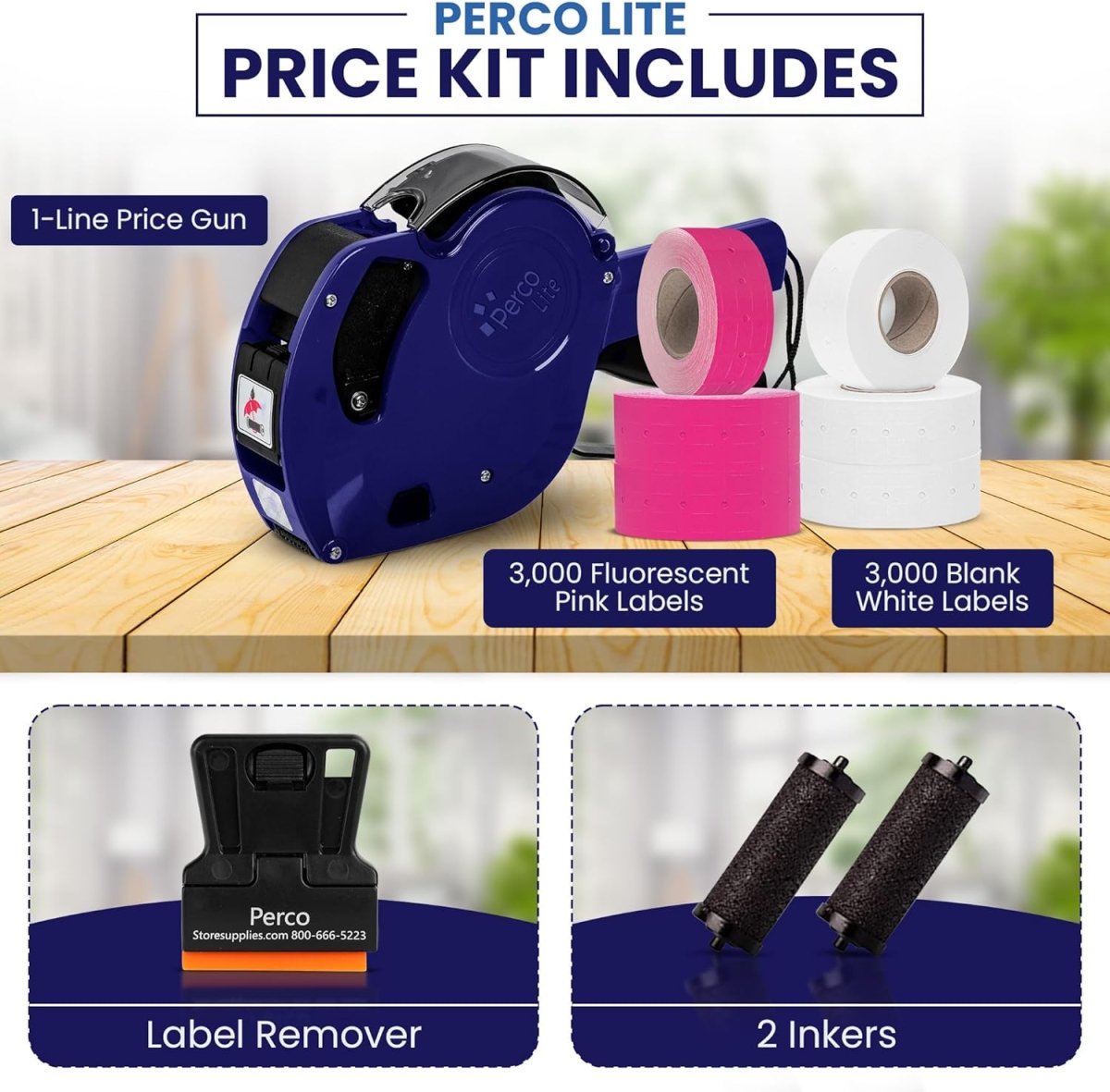 Perco Lite - Compatible with compatible_with_product_page | Color: Price Gun | Quantity: Fluorescent Pink | Adhesive: global.AdhesiveType | SKU: perco-lite-flo-pink-sinfoo | - shop_