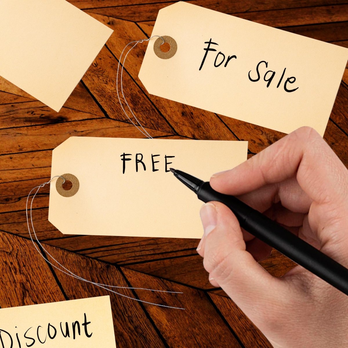 Perco Manila Shipping Tags - Compatible with compatible_with_product_page | Color: 500 pack | Quantity: 5 | Adhesive: global.AdhesiveType | SKU: PL-MT5-WithWires-500 | - shop_