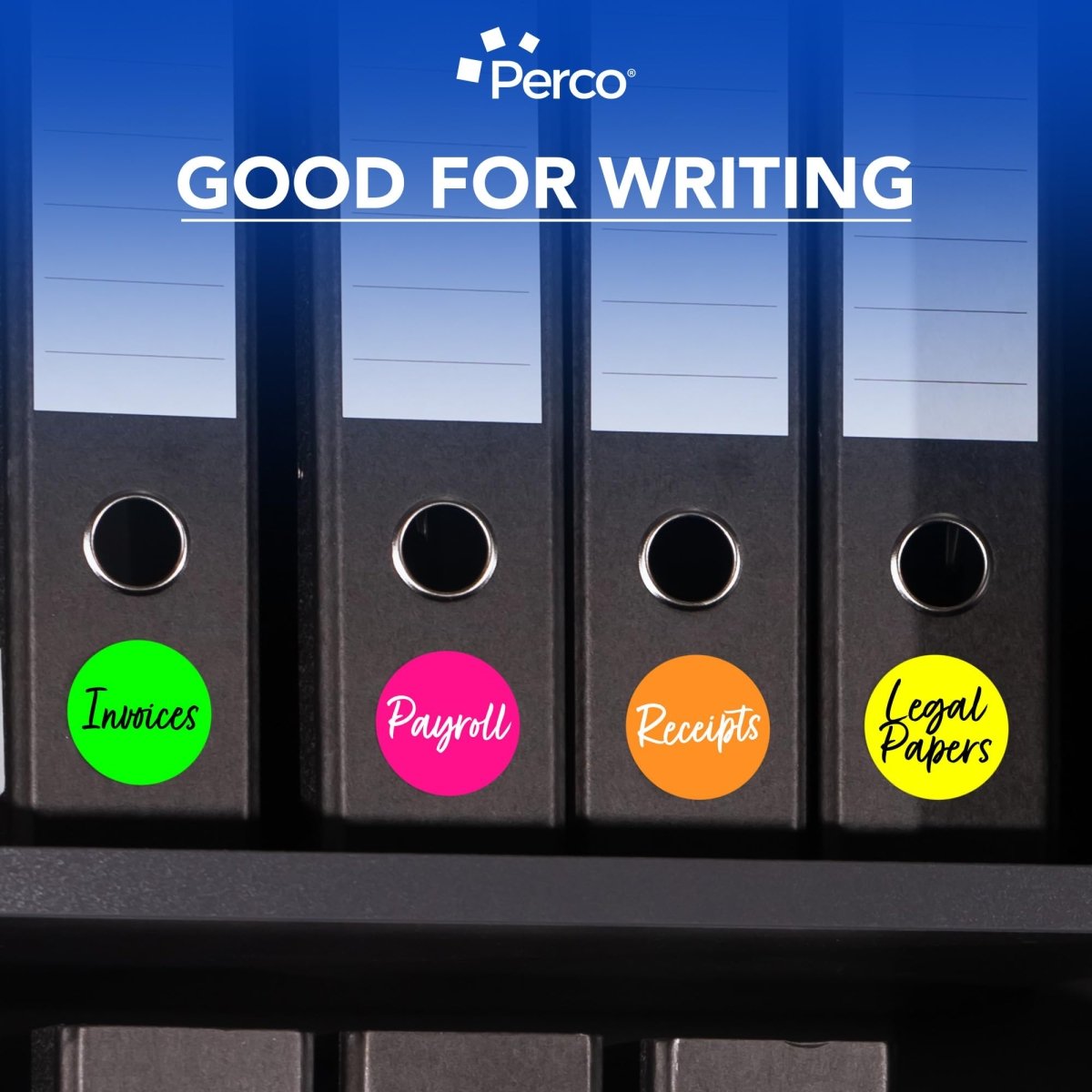 Perco Perforated Circle Dot Sticker Labels — Pack of Multicolored Rolls — with Permanent Adhesive for Calendars, Color Coding, Crafting, Garage Sales, Organizing, Displays, and More — Made in USA - 3 Inch 10 Rolls