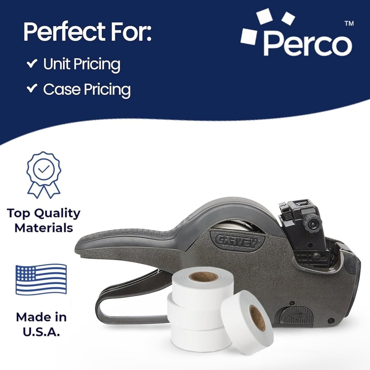 Perco Price Labels for Garvey 22 - 6 / 22 - 7 / 22 - 8 - White Starter Kit