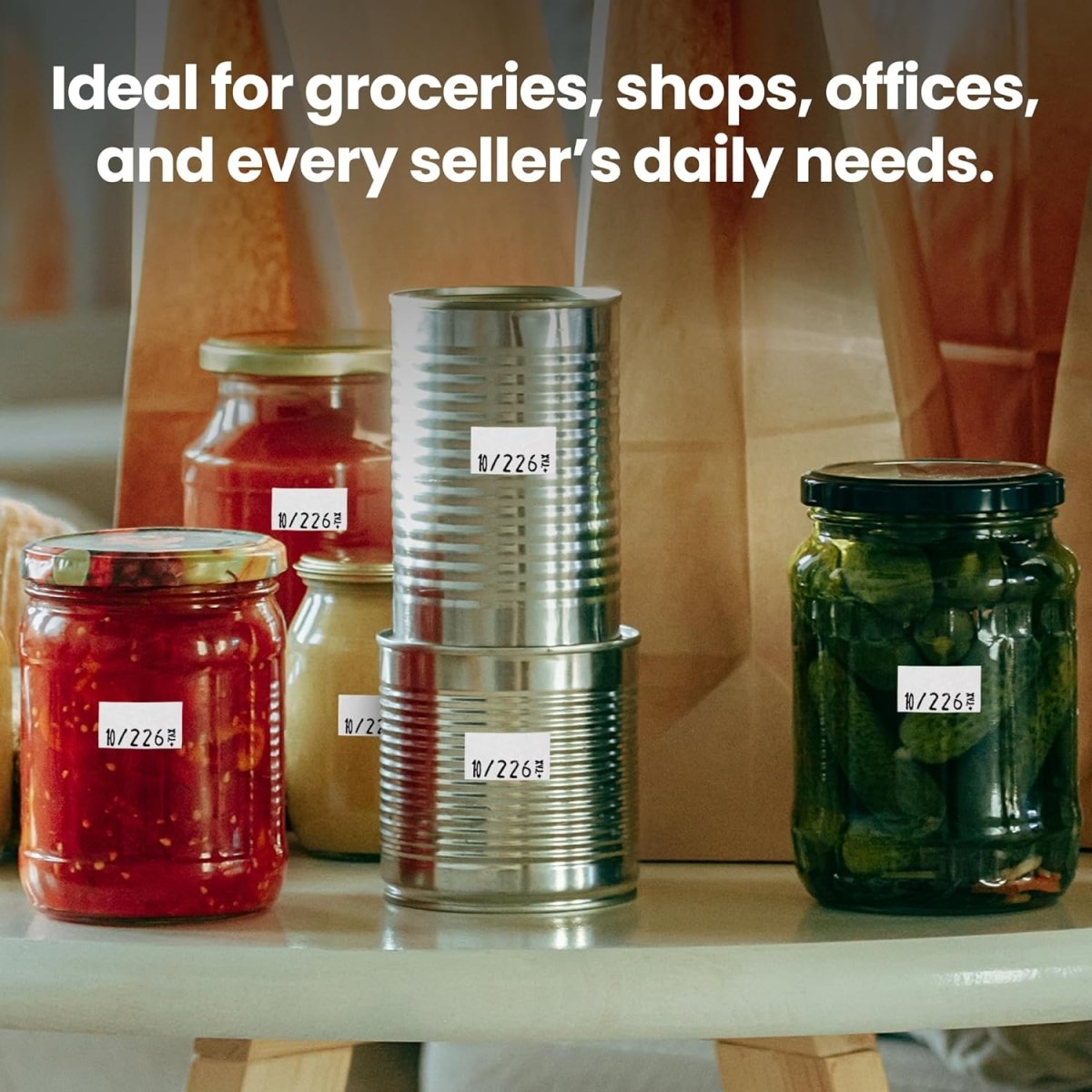 Perco Price Labels for Garvey 22 - 6 / 22 - 7 / 22 - 8 - White Starter Kit