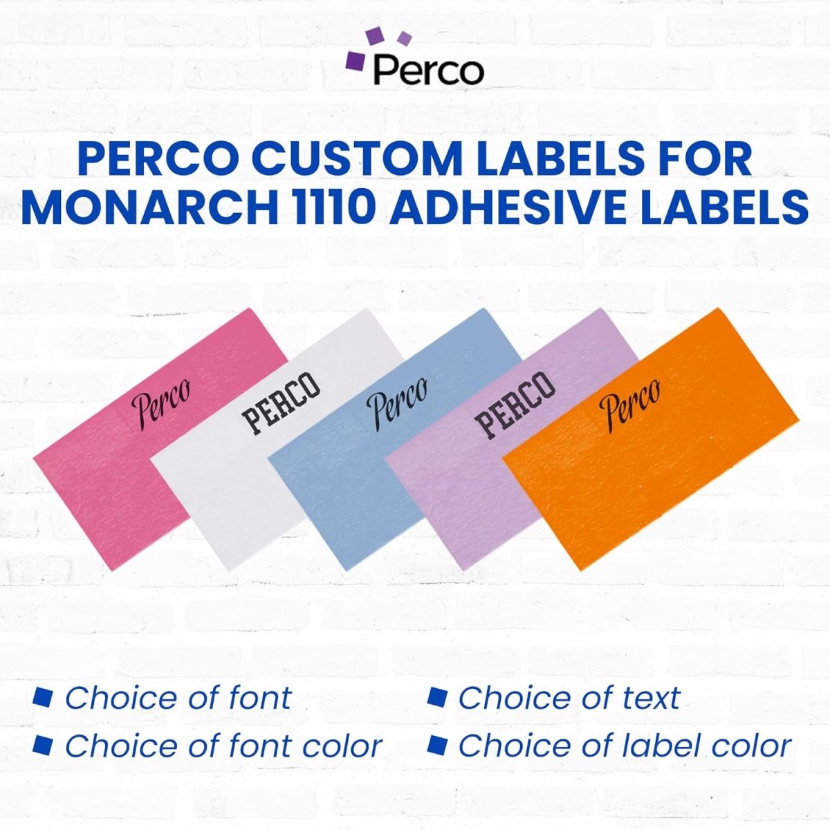 Perco Price Labels for Monarch 1110 - Custom Labels 4 Sleeves / 64 Rolls / 68000 Blank Pricing Labels