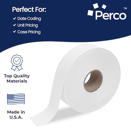 Perco Price Labels for Monarch 1153 - White 1 Sleeve / 6 Rolls / 6000 Blank Pricing Labels