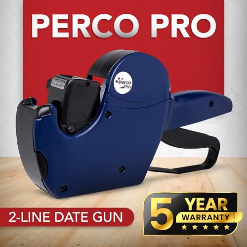 Perco Pro 2 Line - Compatible with compatible_with_product_page | Color: Perco Pro 2 Line Labeler Kit | Quantity: Date Gun | Adhesive: global.AdhesiveType | SKU: PL-DATE-2-GUNKITW | - shop_