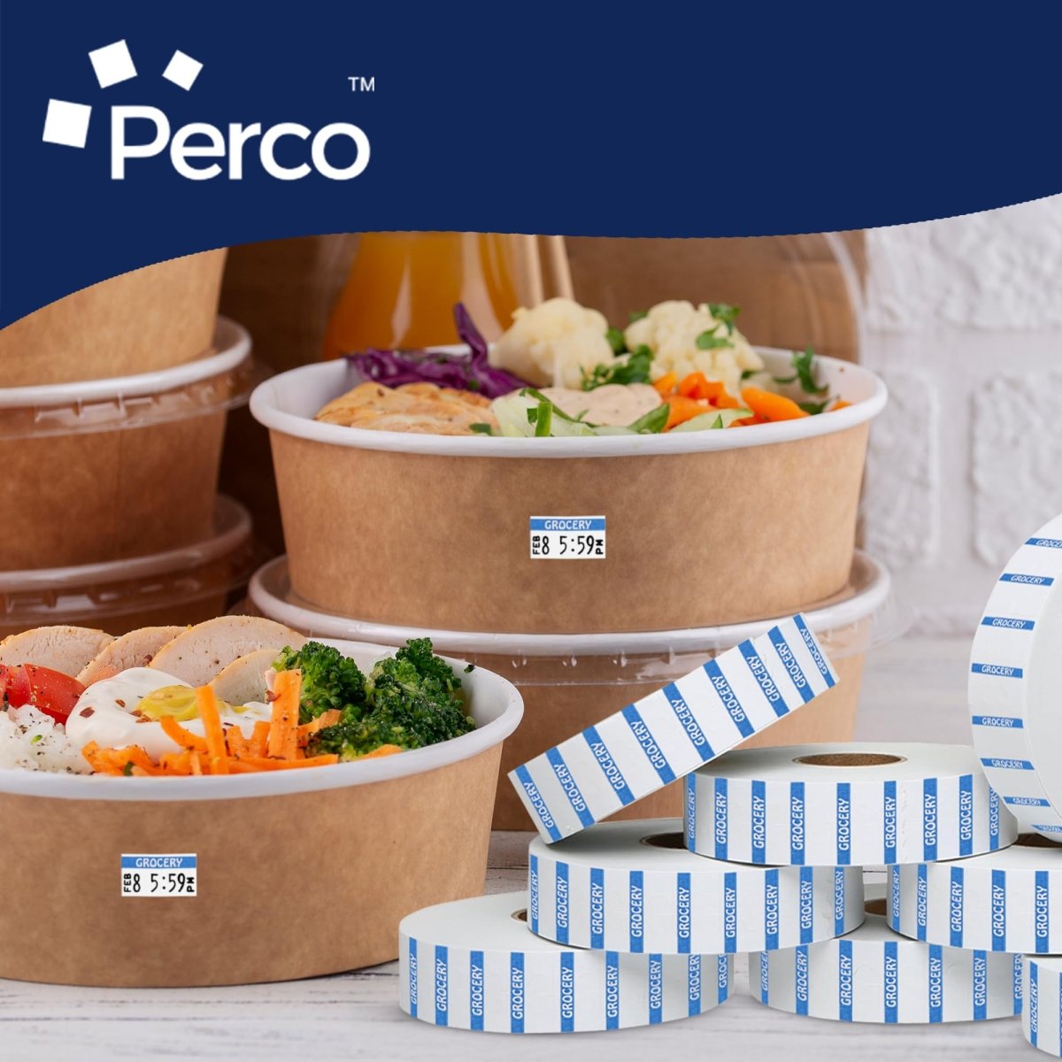 Perco Reverse Print Price Labels for Monarch 1131 - 1 Sleeve 1 Sleeve / 8 Rolls / 8000 Grocery Pricing Labels