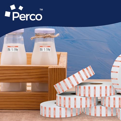 Perco Reverse Print Price Labels for Monarch 1131 - 1 Sleeve 1 Sleeve / 8 Rolls / 8000 Dairy Pricing Labels