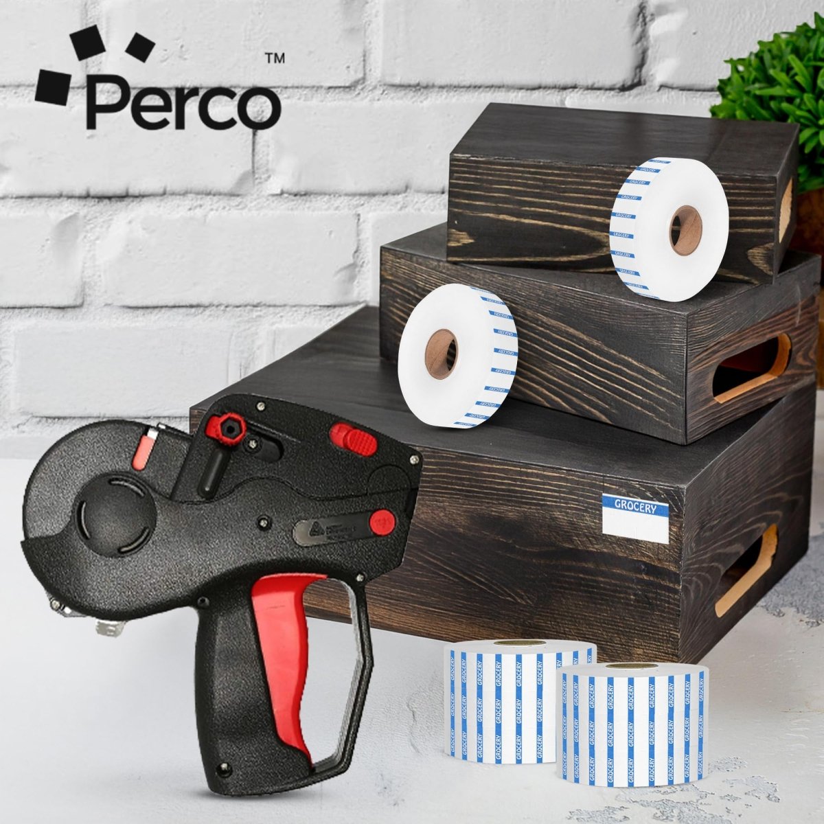 Perco Reverse Print Price Labels for Monarch 1131 - 1 Sleeve 1 Sleeve / 8 Rolls / 8000 Grocery Pricing Labels
